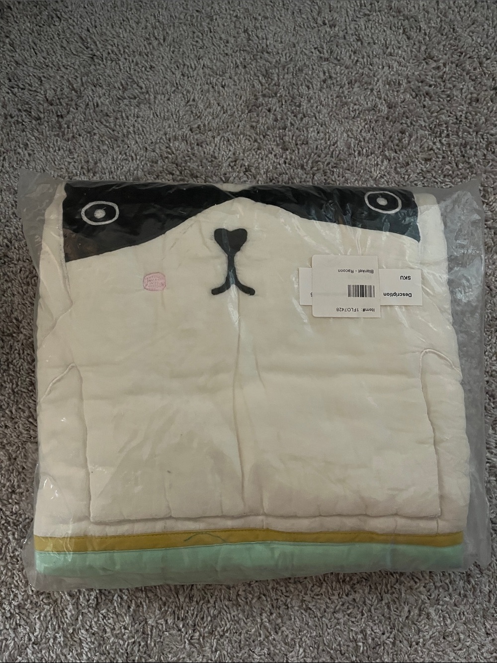 Hallmark baby raccoon blanket